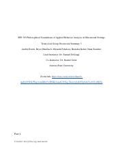 spe 563|Special Education (Applied Behavior Analysis), MA.